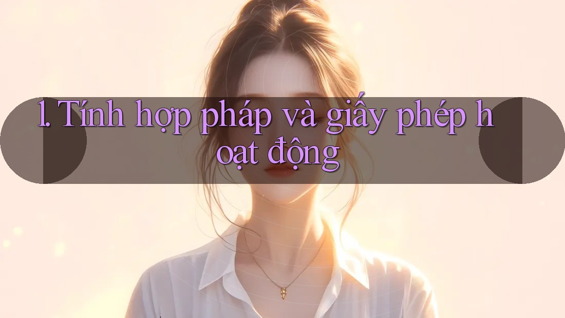 1. Tính hợp pháp và giấy phép hoạt động
