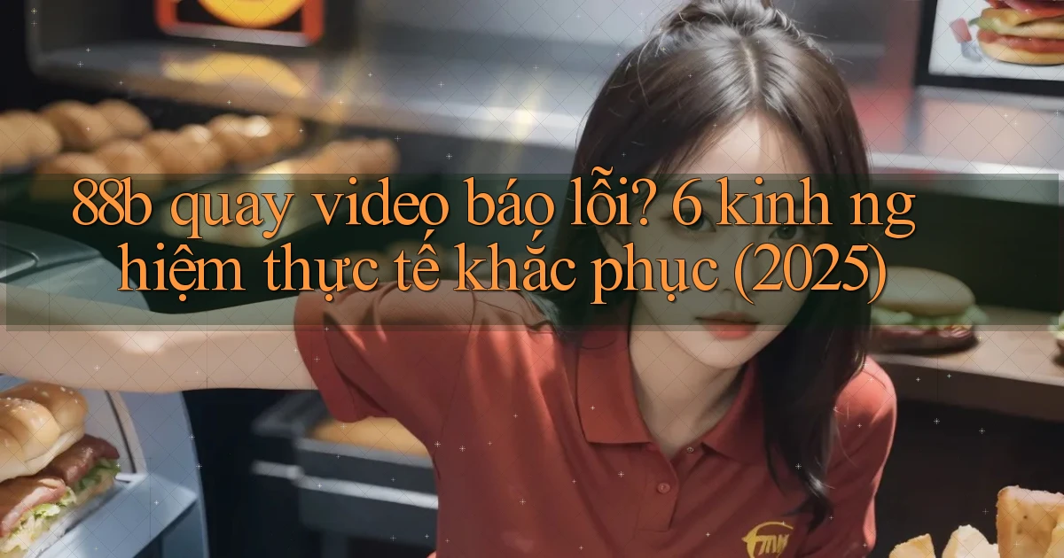 88b quay video báo lỗi 6 kinh nghiệm thực tế khắc phục (2025)