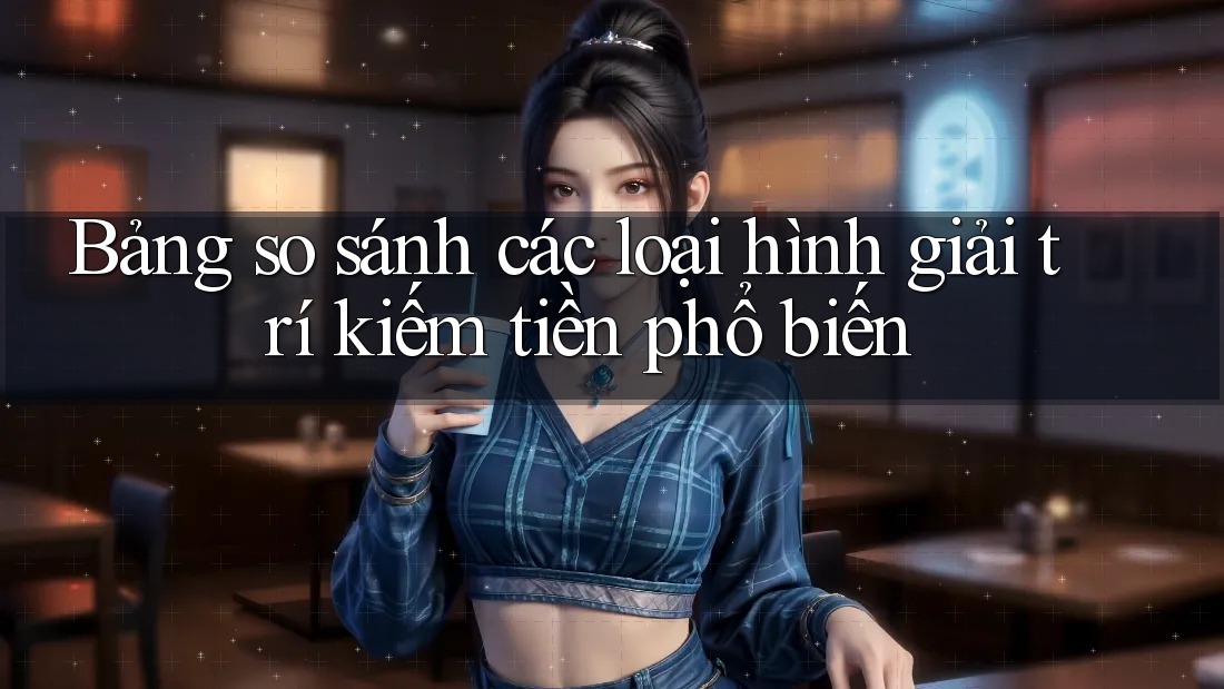 Bảng so sánh các loại hình giải trí kiếm tiền phổ biến