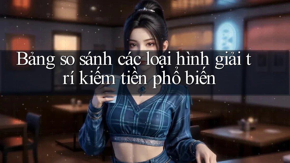 Bảng so sánh các loại hình giải trí kiếm tiền phổ biến
