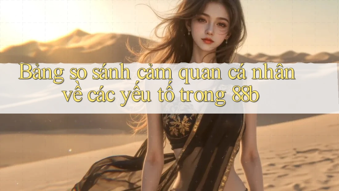 Bảng so sánh cảm quan cá nhân về các yếu tố trong 88b