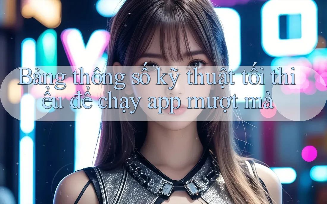 Bảng thông số kỹ thuật tối thiểu để chạy app mượt mà