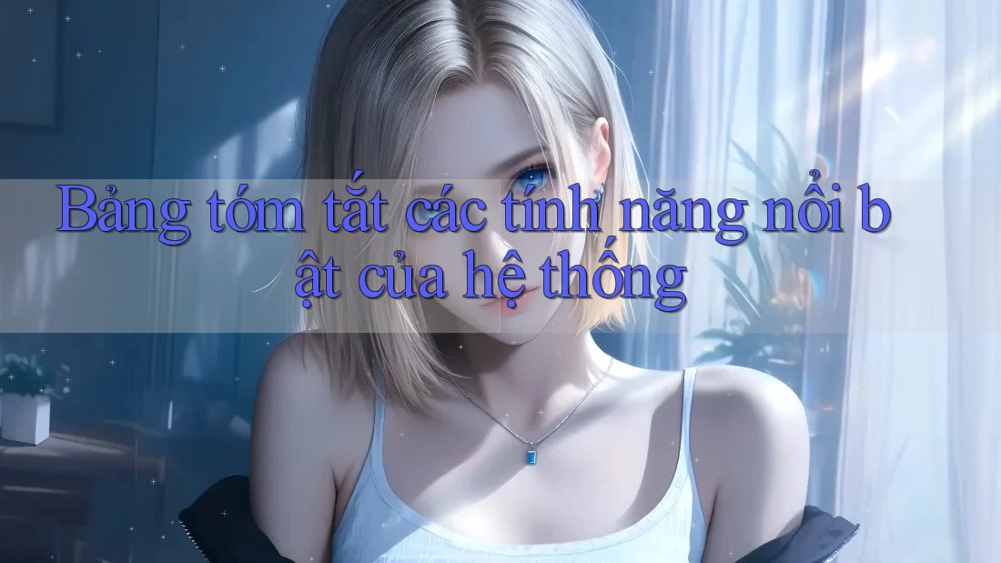 Bảng tóm tắt các tính năng nổi bật của hệ thống