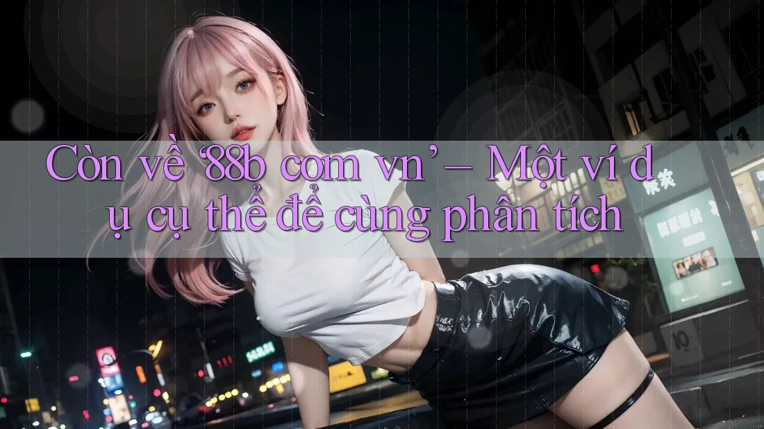 Còn về ‘88b com vn’ – Một ví dụ cụ thể để cùng phân tích