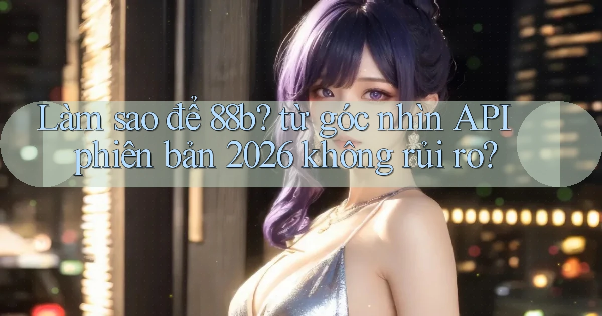 Làm sao để 88b từ góc nhìn API phiên bản 2026 không rủi ro