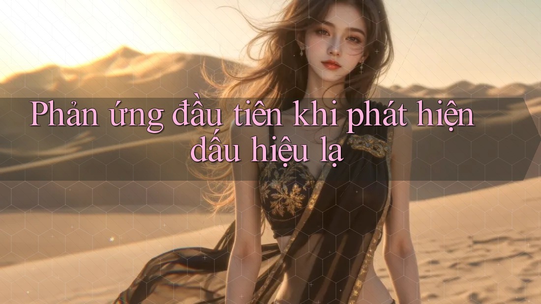 Phản ứng đầu tiên khi phát hiện dấu hiệu lạ