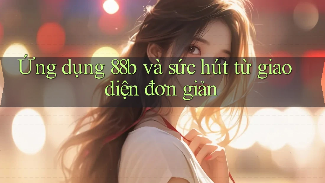 Ứng dụng 88b và sức hút từ giao diện đơn giản