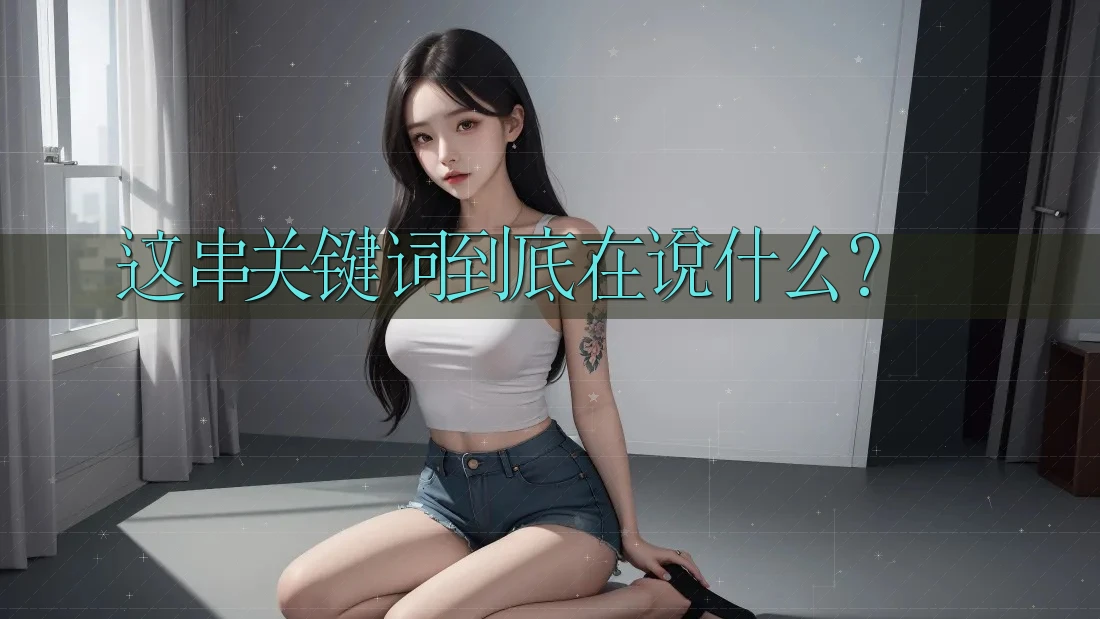 这串关键词到底在说什么？